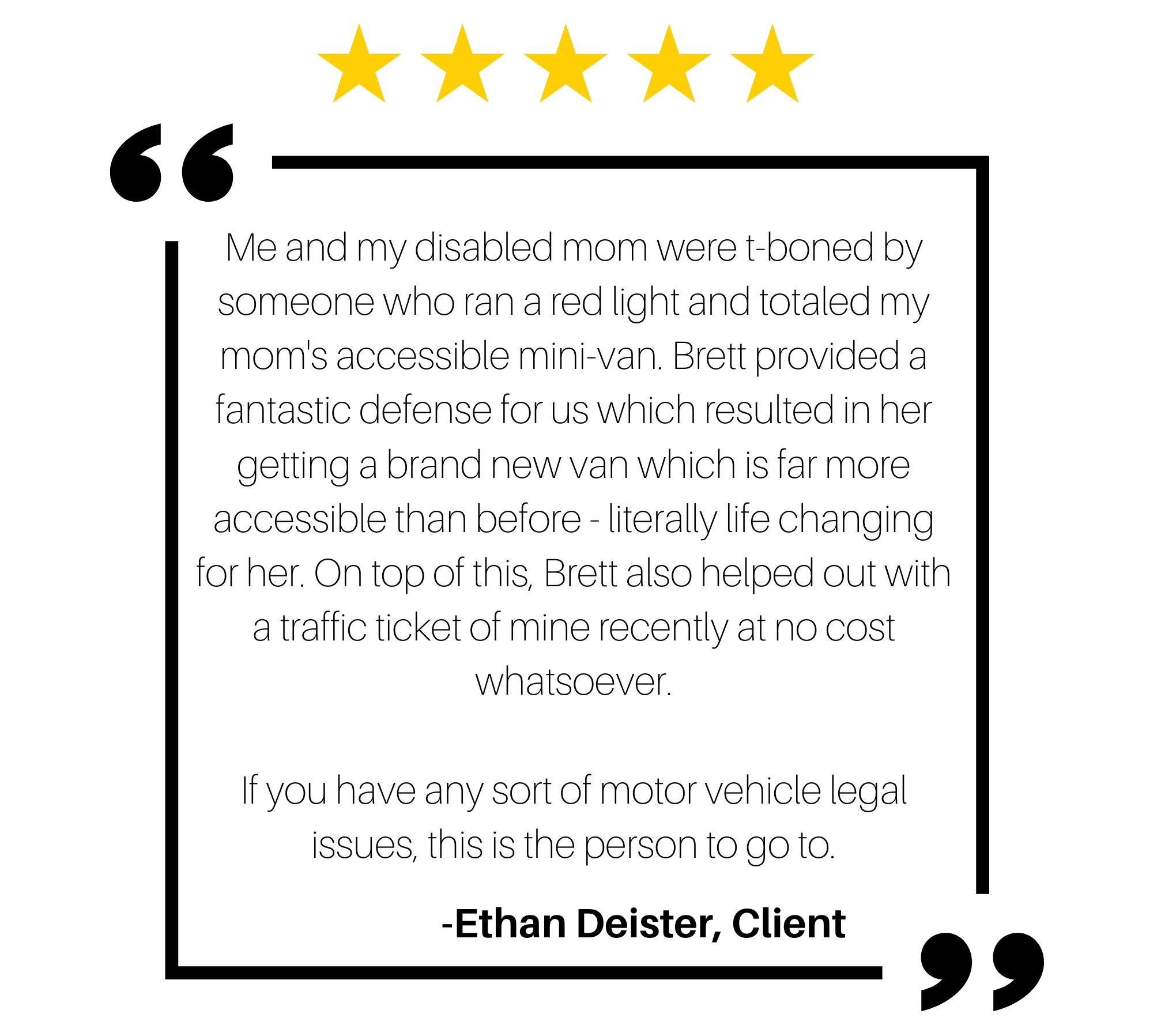 Ethan's five star review